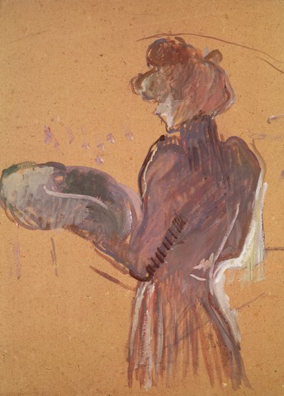 Young Woman Holding a Hat by Henri de Toulouse Lautrec